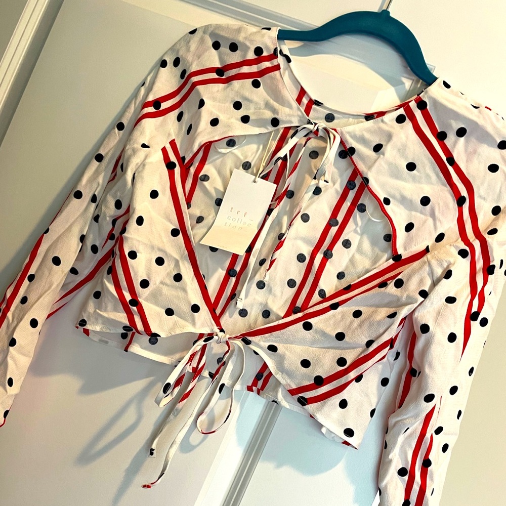NWT Zara open back crop top